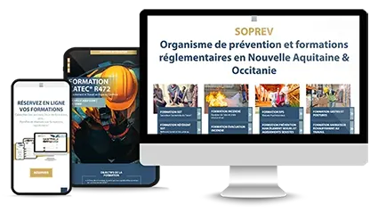 Creation site internet soprev nouvella aquitaine occitanie Couleur Pixel agence de communication sur Marmande