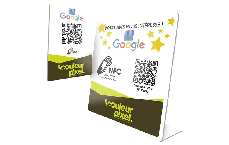 carte avis google nfc sans contact Couleur Pixel graphiste et agence de communication et publicite sur Marmande